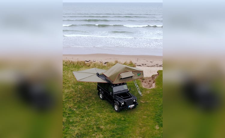 STEVENSON – Land Rover Defender 110 with Rooftop Tent & Awning | Fully Camp Ready