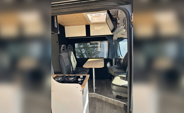 de Duc2 – Top ducato camper! 4x slaap plek,douche