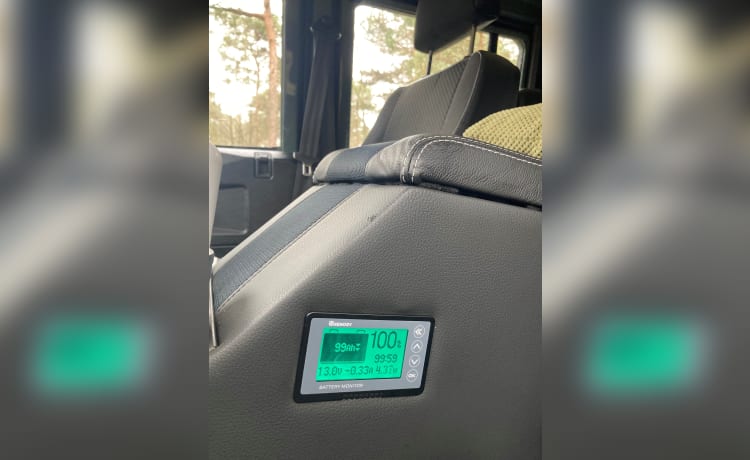 Land Rover Defender kampeerauto met hefdak, 2 personen