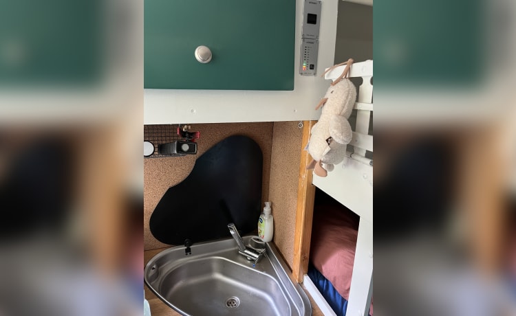 Autobus Fiat Ducato autocostruito, 2 adulti + 1 bambino, per grandi avventure