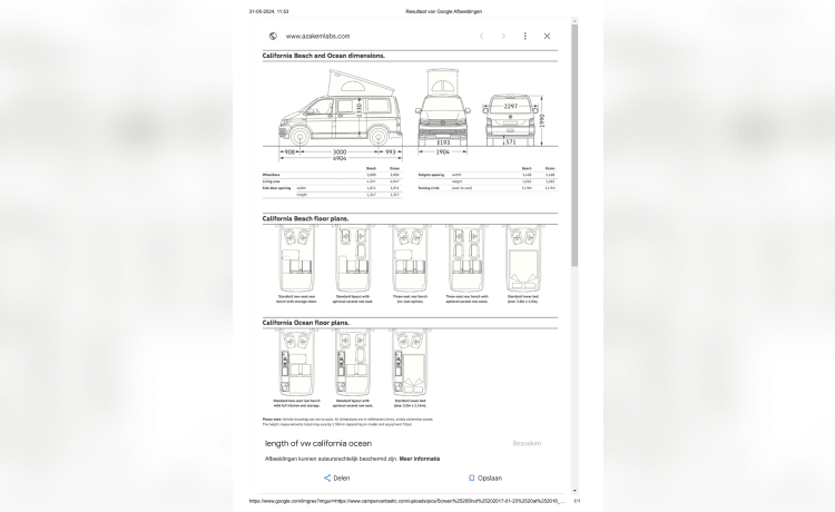 Cali  – Volkswagen California T6 (Factory Camper, original)