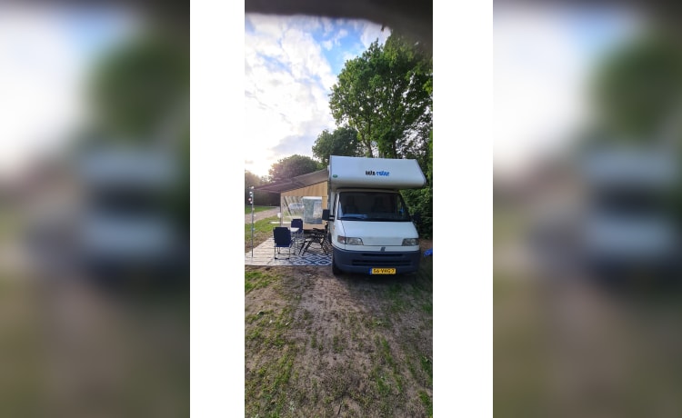 Joli camping-car familial, avec lits superposés, alcôve Fiat Ducato 230 de 1999