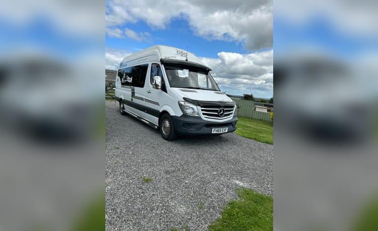 Mercedes-Benz camper met 4 slaapplaatsen uit 2015