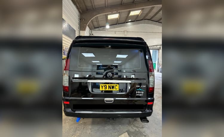 Black VIP Vito – 4 berth Mercedes-Benz campervan from 2012