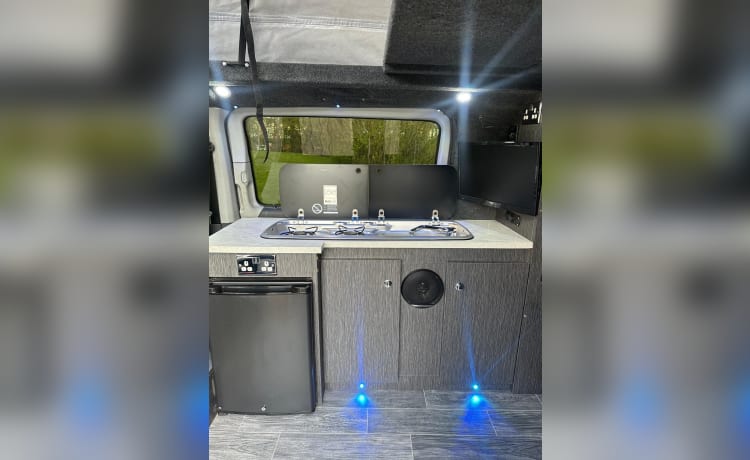 Black VIP Vito – 4 berth Mercedes-Benz campervan from 2012