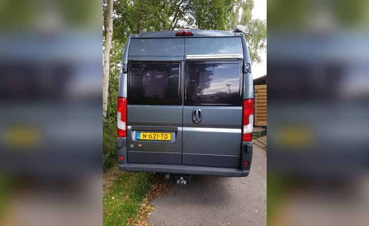 vakantiehuisje op 4 wielen – 2p Karmann bus, with air conditioning in living area