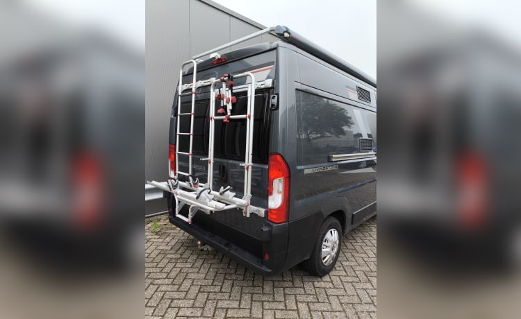 2p Pössl for 2 luxury bus camper e-bike carrier