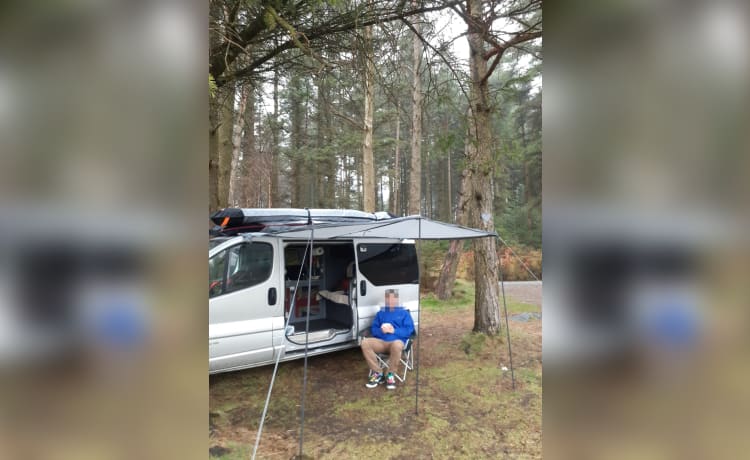 Binky – Nissan-camper met 2 slaapplaatsen uit 2008