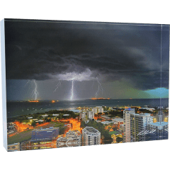 Acrylic Block, Triple Strike Lighting, Darwin