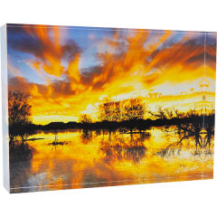 Acrylic Block, Fire Skies, Darwin