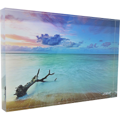 Acrylic Block, Driftwood On Mindil, Darwin