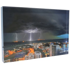 Acrylic Block, Triple Strike Lighting, Darwin