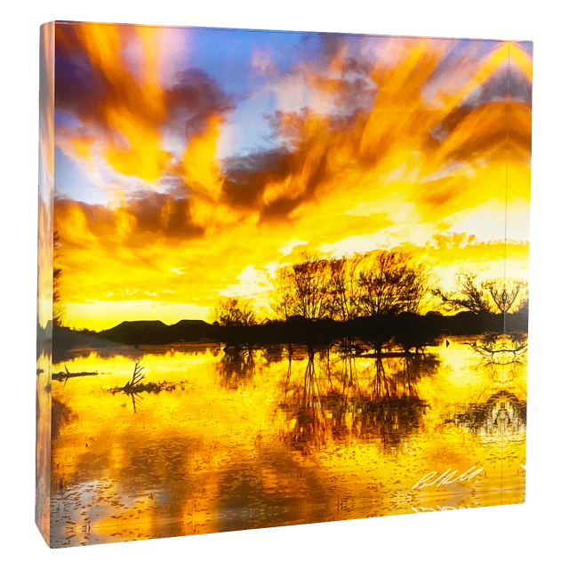 Acrylic Block, Fire Skies, Darwin