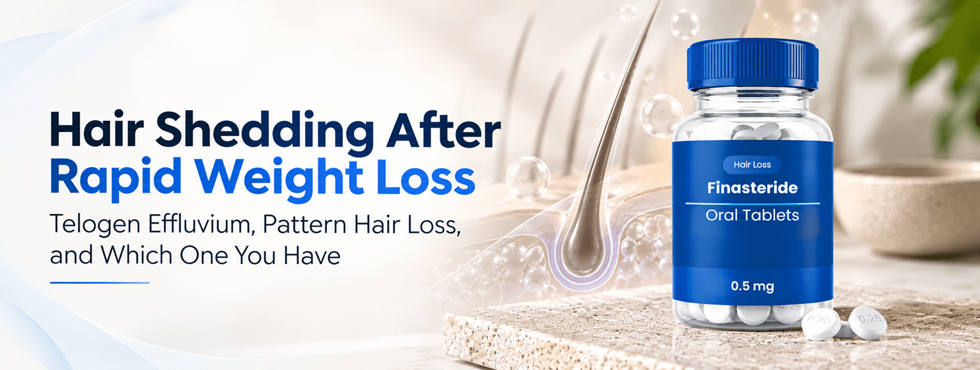 Hair Shedding After Rapid Weight Loss: Telogen Effluvium, Pattern Hair Loss, and Which One You Have