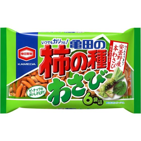 亀田製菓　亀田の柿の種わさび6袋詰　182g