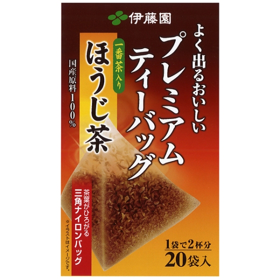 伊藤園 プレミアムティーバッグほうじ茶 1 8g 20袋入 お茶 水 飲料