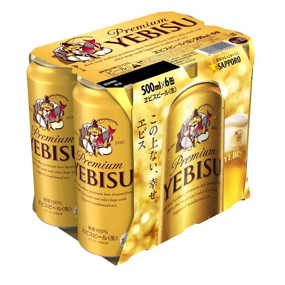 サッポロ　エビスビール　500x6缶