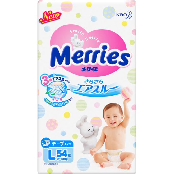 花王 メリーズ さらさらエアスルー L 54枚
