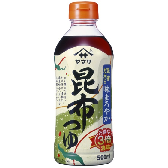 ヤマサ醤油 昆布つゆ 500ml