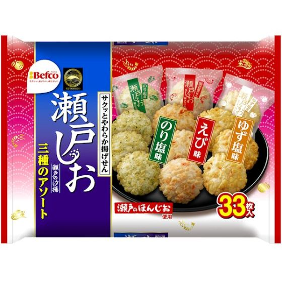 栗山米菓 瀬戸の汐揚アソート 33枚入