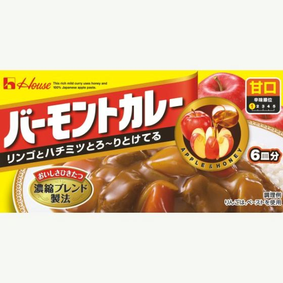 ハウス　バーモントカレー甘口小箱　115g