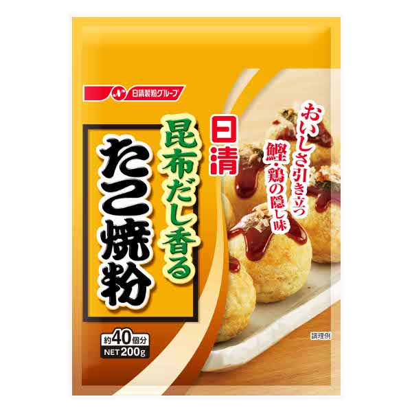 日清フーズ 昆布だし香るたこ焼き粉 200g