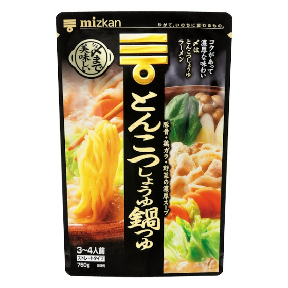 ミツカン 〆まで美味しい とんこつしょうゆ鍋つゆ ストレート 750g