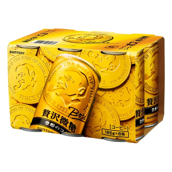 ボス 贅沢微糖 185g×6