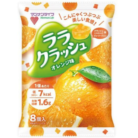 マンナンライフ 蒟蒻畑 ララクラッシュ オレンジ 24g×8個