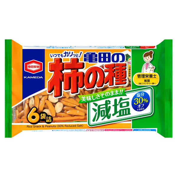 亀田製菓 亀田の柿の種 減塩 173g（6袋詰）｜せんべい・和菓子｜菓子・おつまみ｜食料品｜OCS Family Link Service