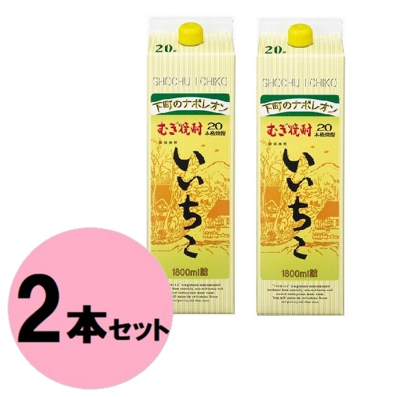 【2本セット】乙　20°いいちこ　パック　1800ml