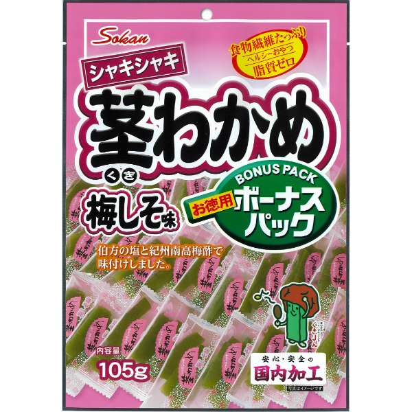 壮関 茎わかめ 梅しそ味 ボーナスパック 105g