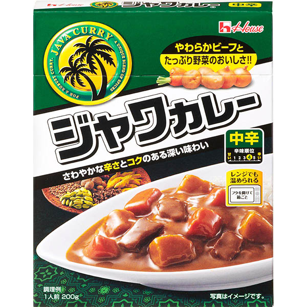 ハウス食品 レトルトジャワカレー中辛 200g