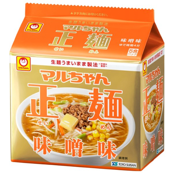 東洋水産マルちゃん正麺味噌味５Ｐ　１０８ｇＸ５