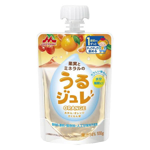 【1歳頃～】森永乳業 果実とミネラルのうるジュレ ORANGE 100g