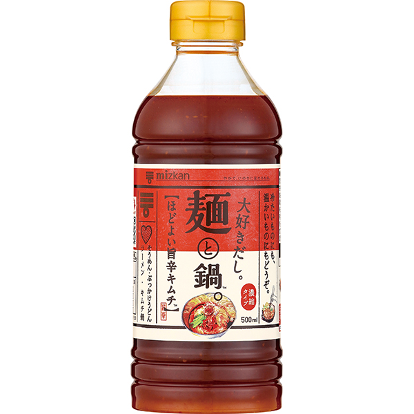 ミツカン 大好きだし。麺と鍋。ほどよい旨辛キムチ500ml