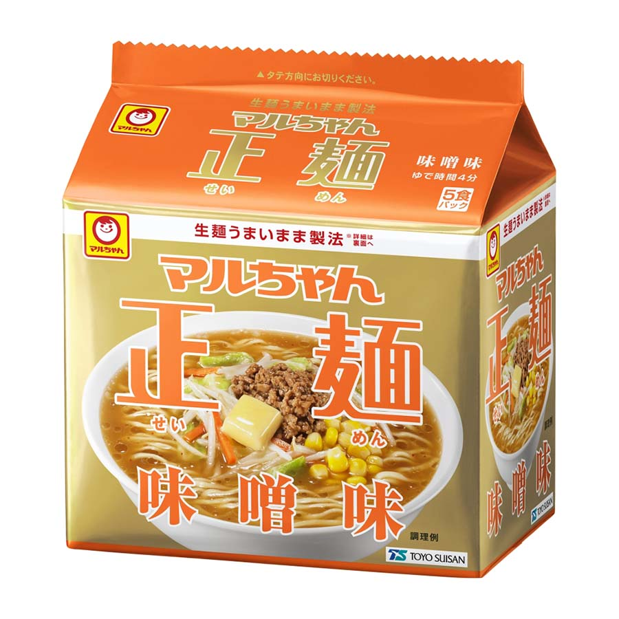 マルちゃん　正麺　味噌味　１０８ｇ×５食パック