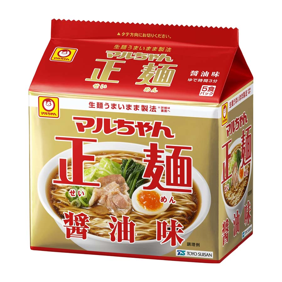 マルちゃん　正麺　醤油味　１０５ｇ×５食パック