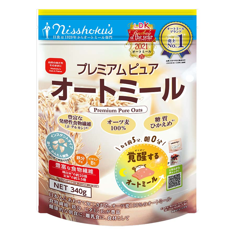 日本食品製造　プレミアムピュアオートミール　３４０ｇ