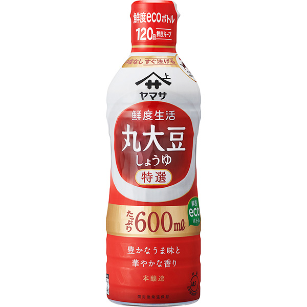 ヤマサ醤油 鮮度生活 特選丸大豆しょうゆ 600ml