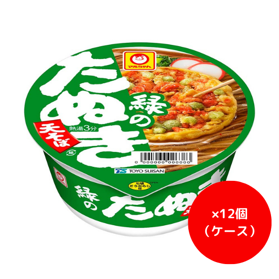 【ｹｰｽ】マルちゃん　緑のたぬき天そば１０１ｇ×１２