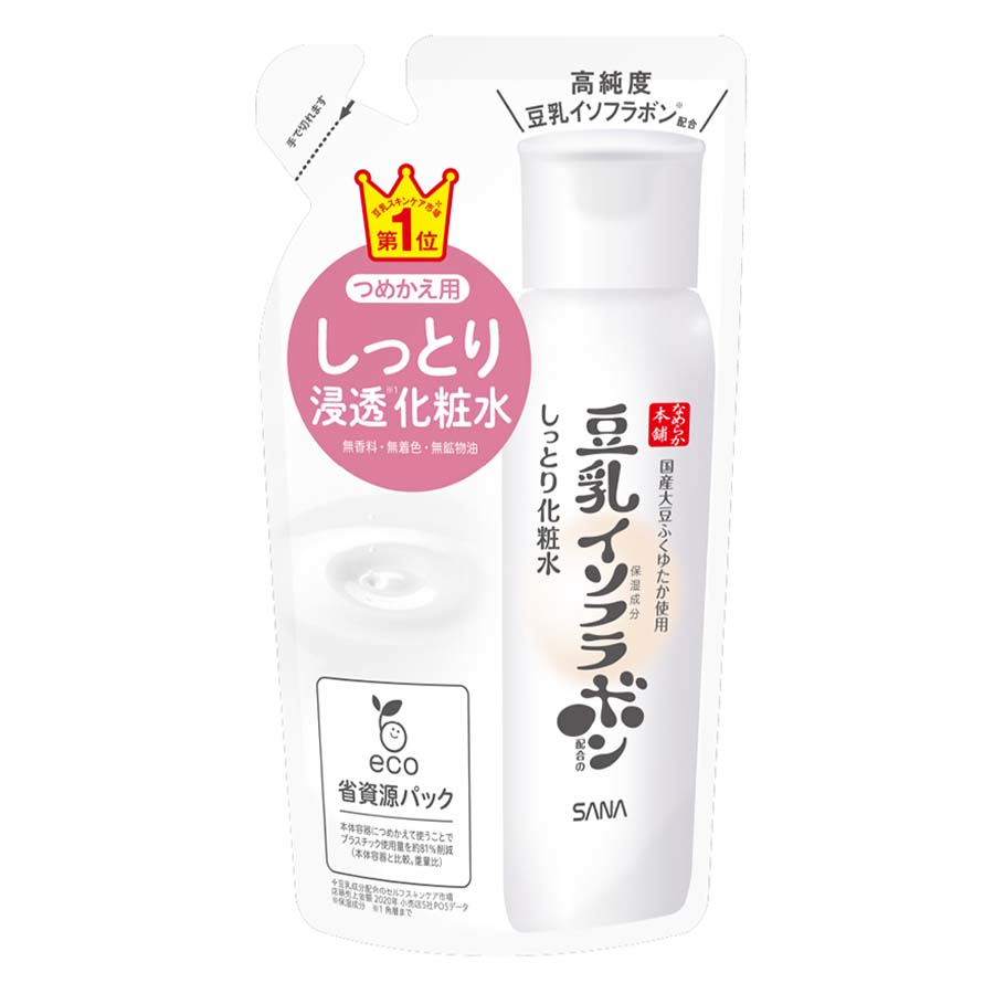 なめらか本舗　豆乳イソフラボン配合のしっとり化粧水　つめかえ