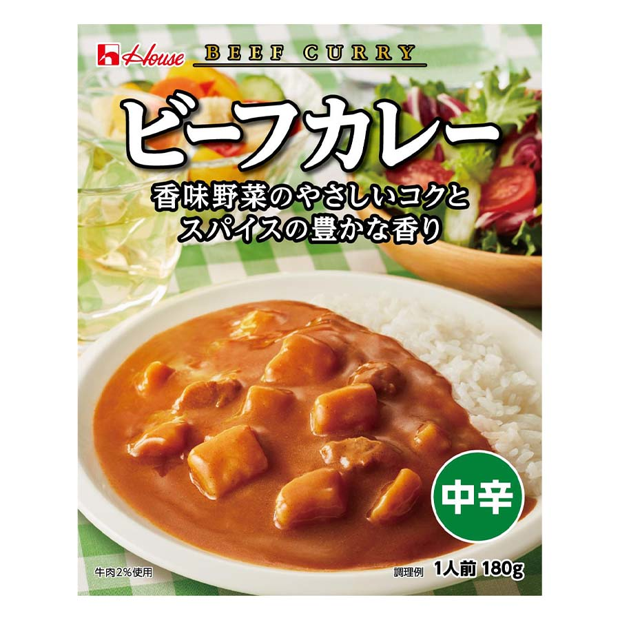 ハウス　ビーフカレー中辛　１８０ｇ