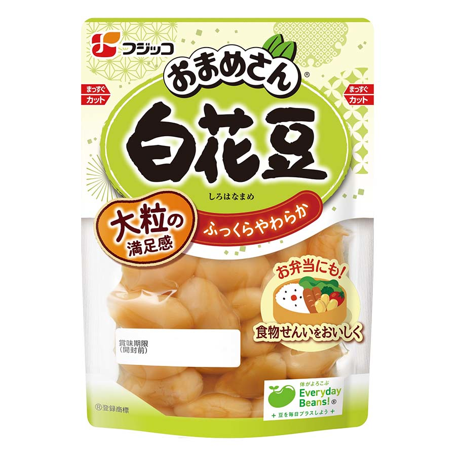 フジッコ　おまめさん　白花豆　１４０ｇ　中国産花芸豆使用