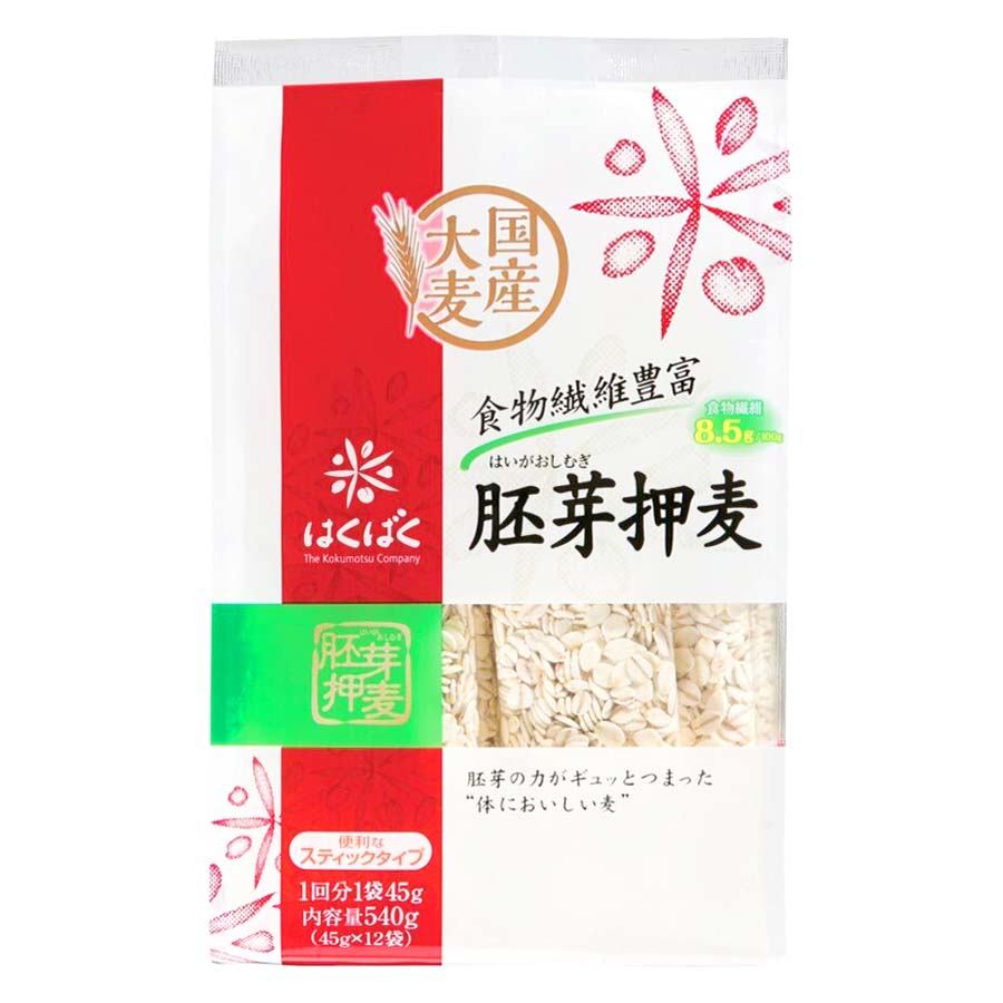 はくばく　からだ実感麦の食物センイ　胚芽押麦　１２袋５４０ｇ