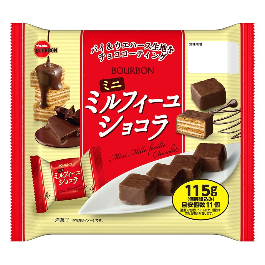 ブルボン　ミニミルフィーユショコラ　１１５ｇ