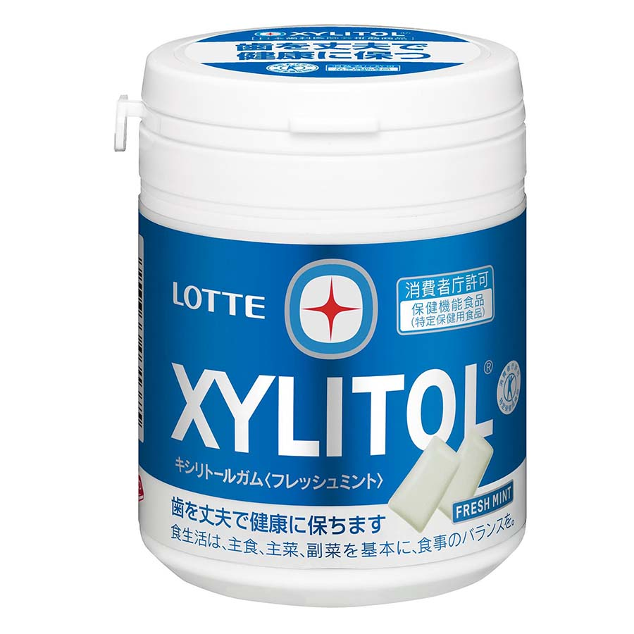 ロッテ キシリトールガム フレッシュミントボトル １３３ｇ