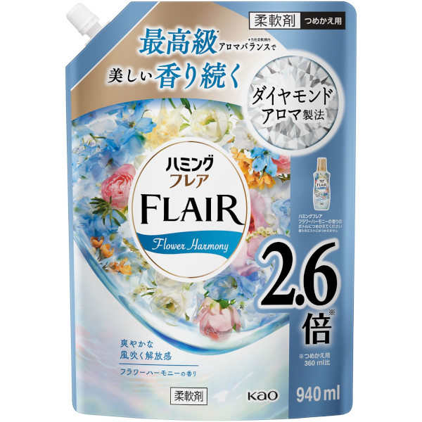 花王 ﾊﾐﾝｸﾞ ﾌﾚｱ ﾌﾗﾜｰﾊｰﾓﾆｰの香り つめかえ用 ｽﾊﾟｳﾄﾊﾟｳﾁ 940ml