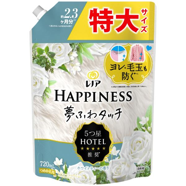 P＆G レノアハピネス 夢ふわタッチ ホワイトティーの香り つめかえ用 特大サイズ 720ml