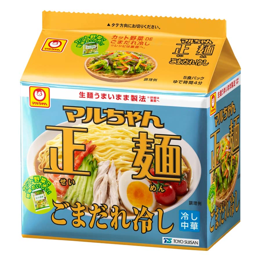 マルちゃん　正麺　ごまだれ冷し５食　１２０ｇ×５食パック